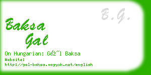 baksa gal business card